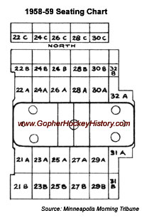 1959 seating chart from gopherhockeyhistory.com